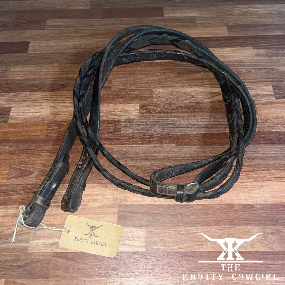 Old Braided English Reins