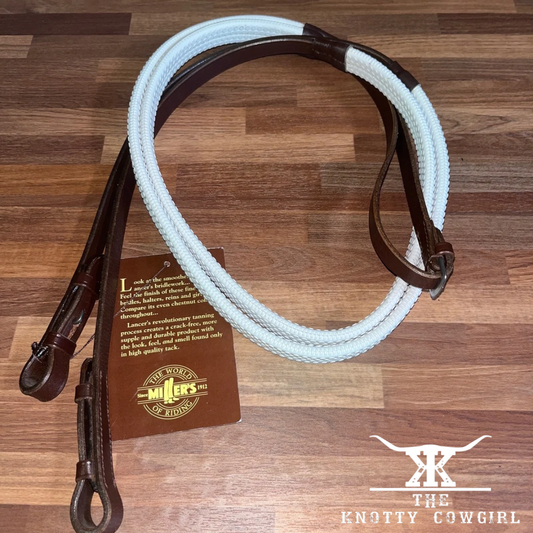 Lancers White Rubber Reins