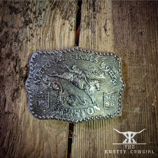 1986 National Finals Rodeo Hesston Belt Buckle