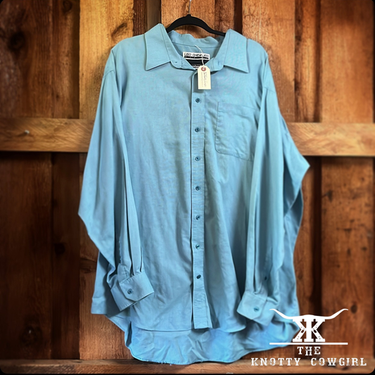 Leo Chevalier Turquoise Blue Shirt  19/Tall