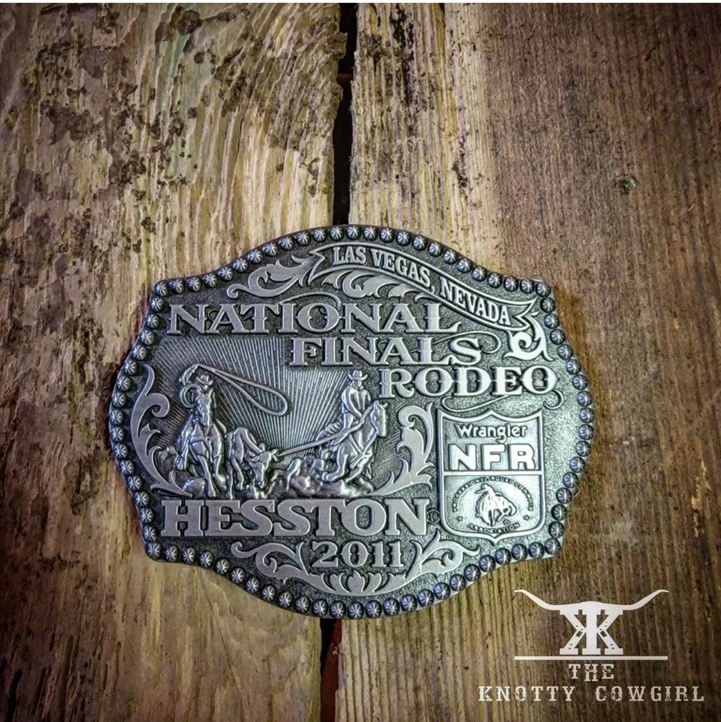 2011 National Finals Rodeo Hesston Belt Buckle