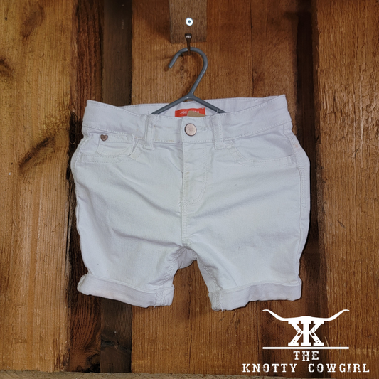 Sz 2Y Kids Wht Jean Shorts