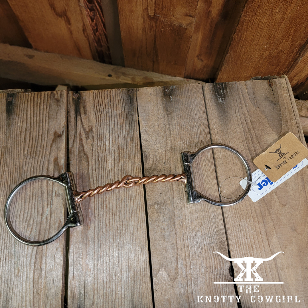 5" Cavalier D Ring Copper Twisted Snaffle Bit