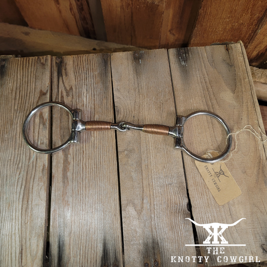 5" Copper Wire Wound Dee Snaffle Bit (New)