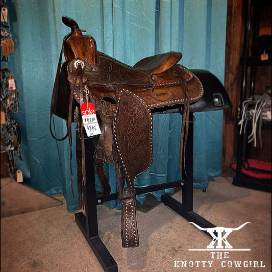 Brown Simco Roping Saddle