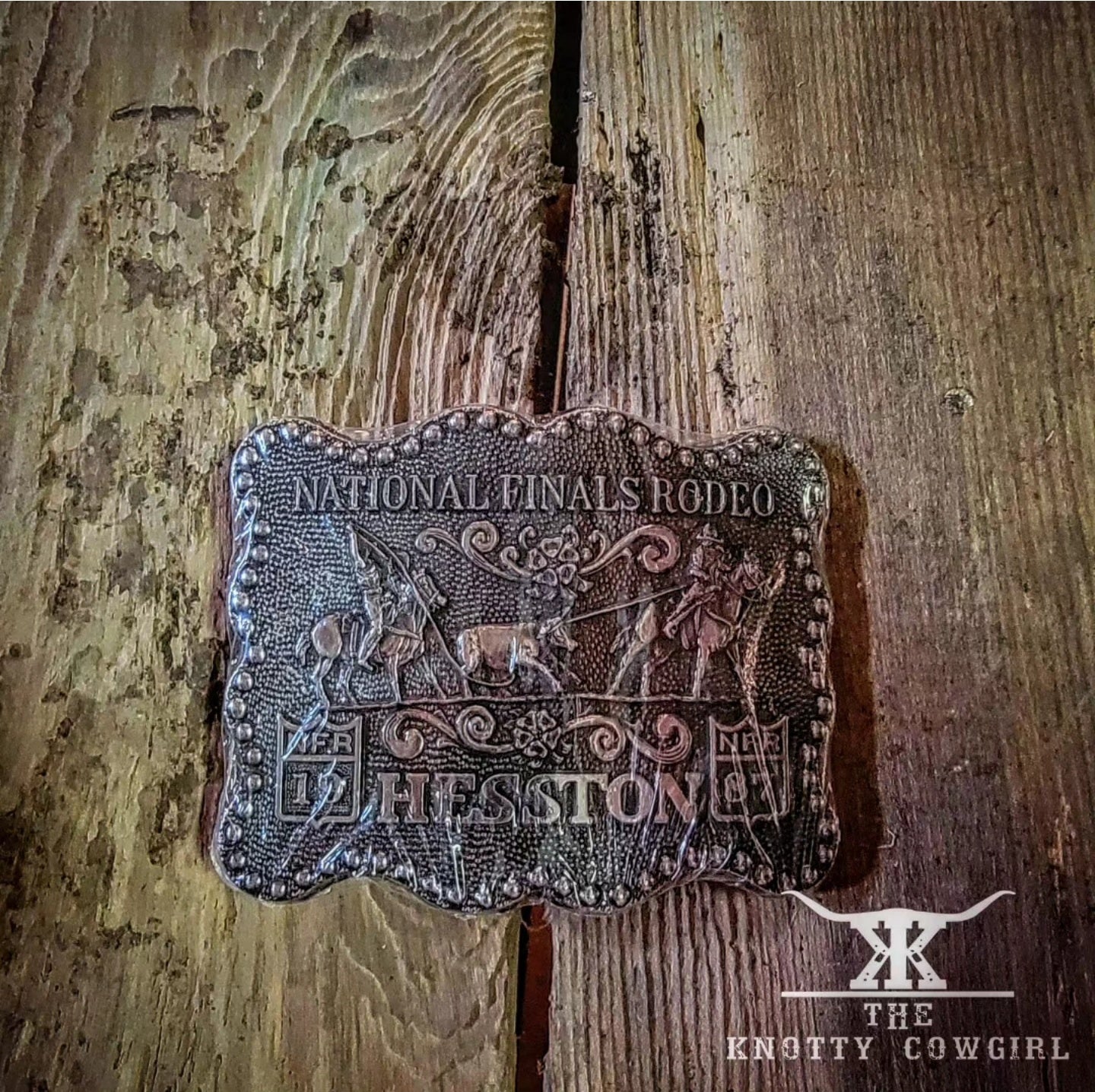 1987 National Finals Rodeo Hesston Belt Buckle