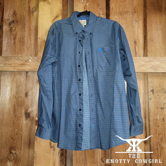 Sz Med Mens Cinch B/U L/S Shirt