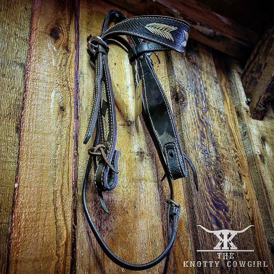 Dark Brown Western Headstall