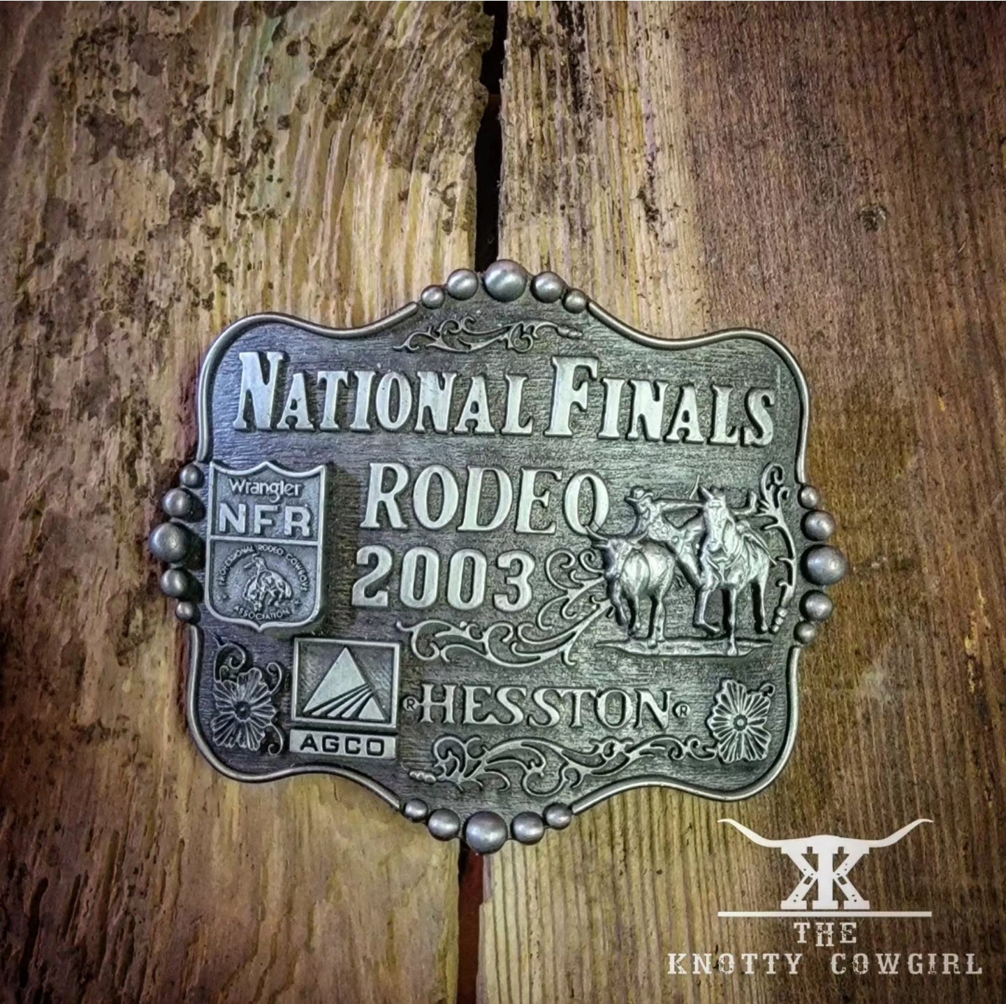 2003 National Finals Rodeo Doggin Belt Buckle