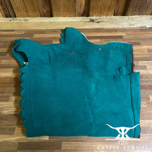 Sz m Green Suede Show Chaps