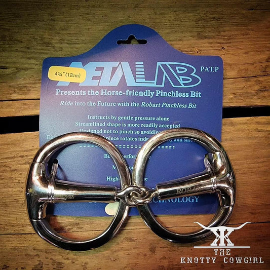 4.75" Metalab Pinchless Eggbut Snaffle Bit