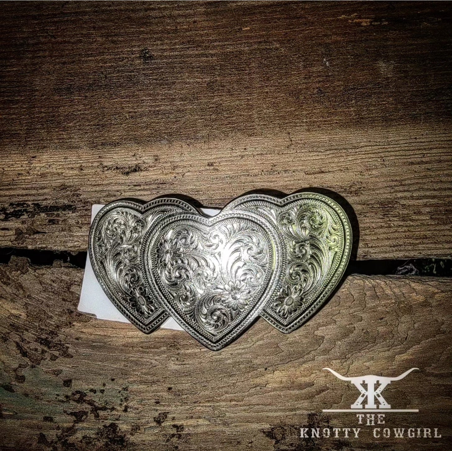 Montana Silver Triple Heart Kids Belt Buckle