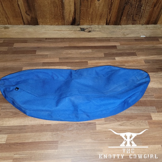 Blue Nylon Cantle Bag