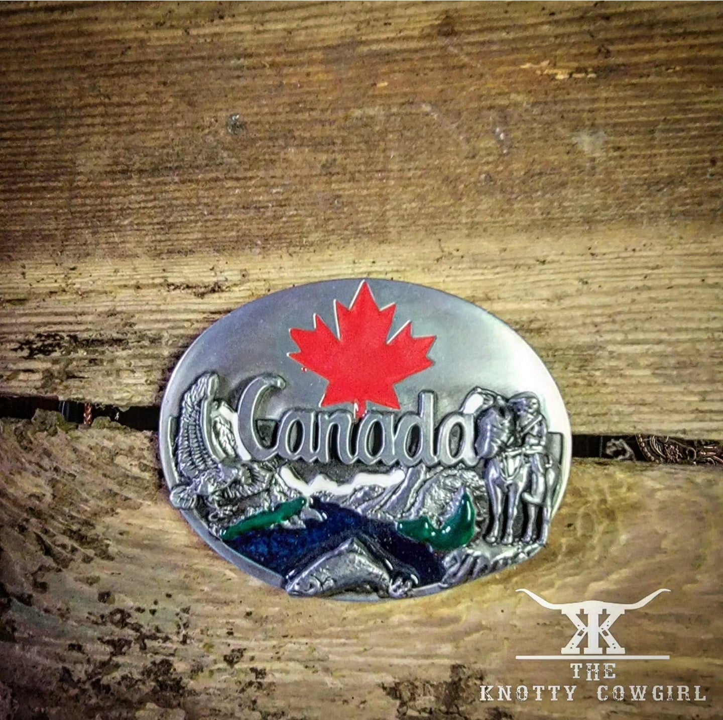 Canadian Rider/Eagle Belt Buckle