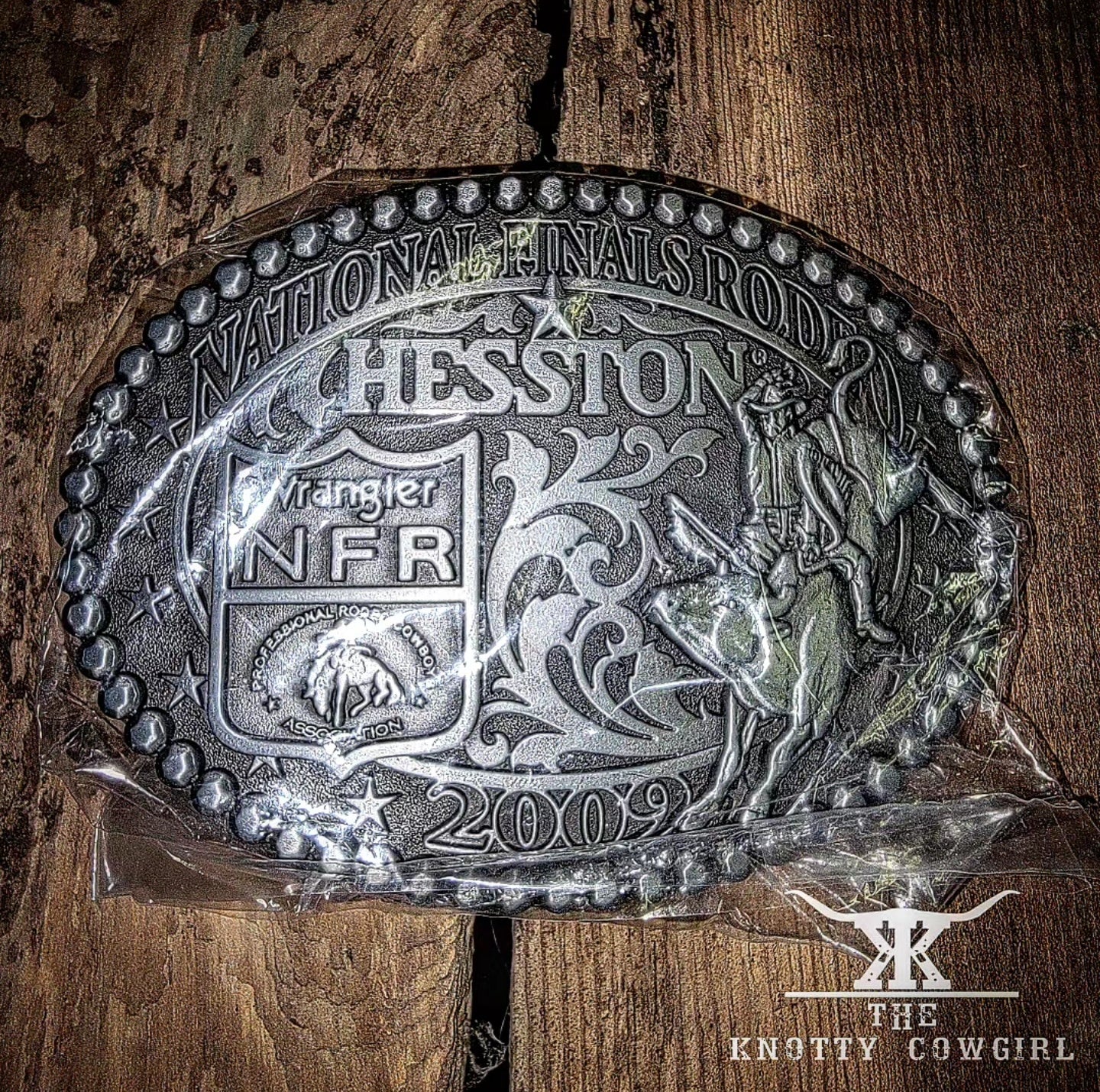 2009 National Finals Rodeo Hesston Belt Buckle