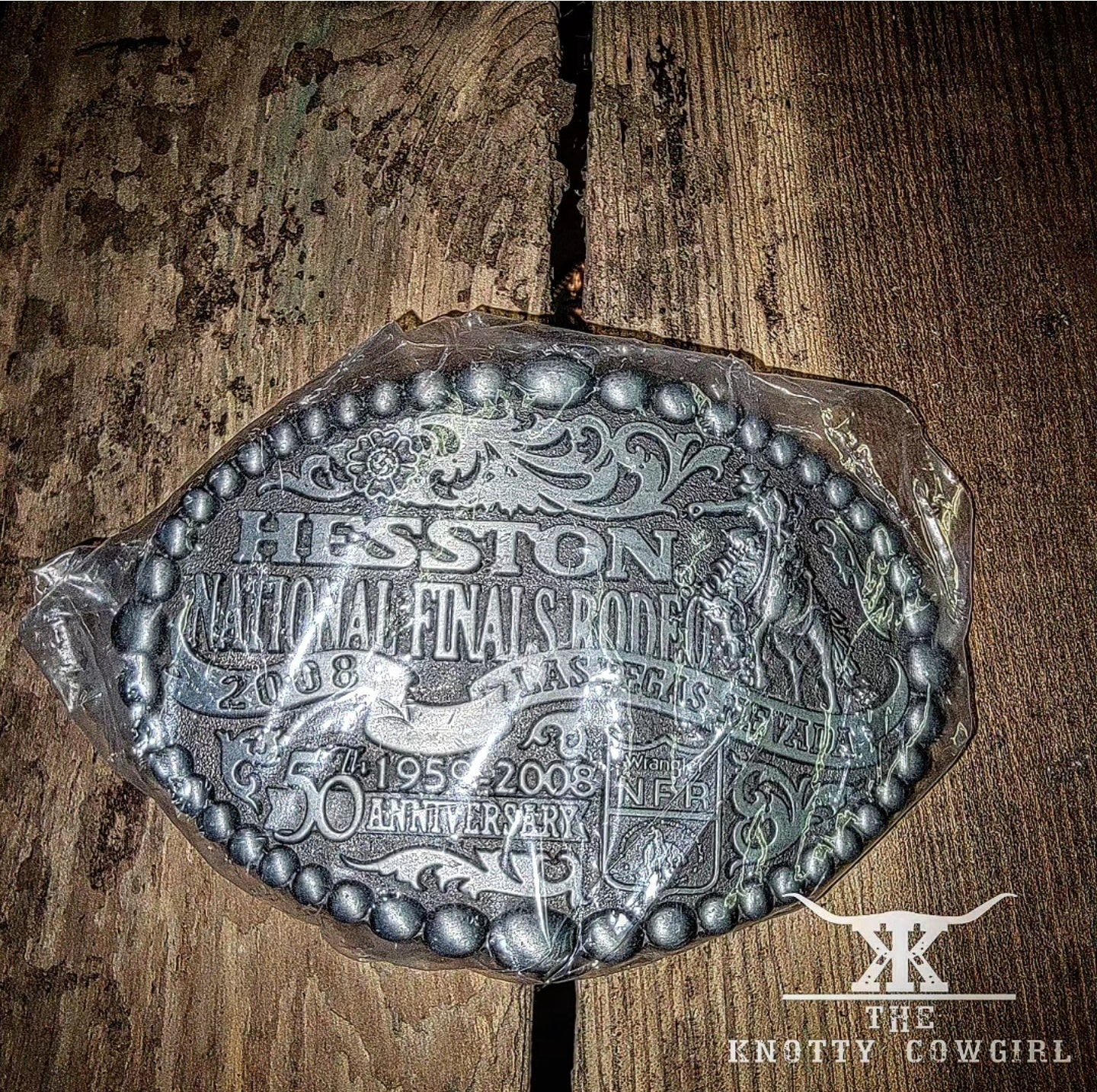 2008 National Finals Rodeo Hesston Belt Buckle