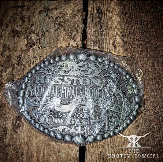 2008 National Finals Rodeo Hesston Belt Buckle