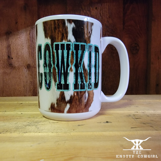 15 oz Cowkid Cowhide Mug