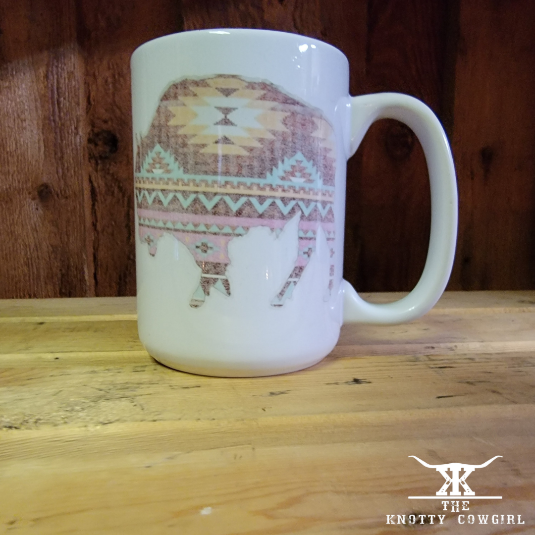 15 oz Faded Aztek Buffalo Mug