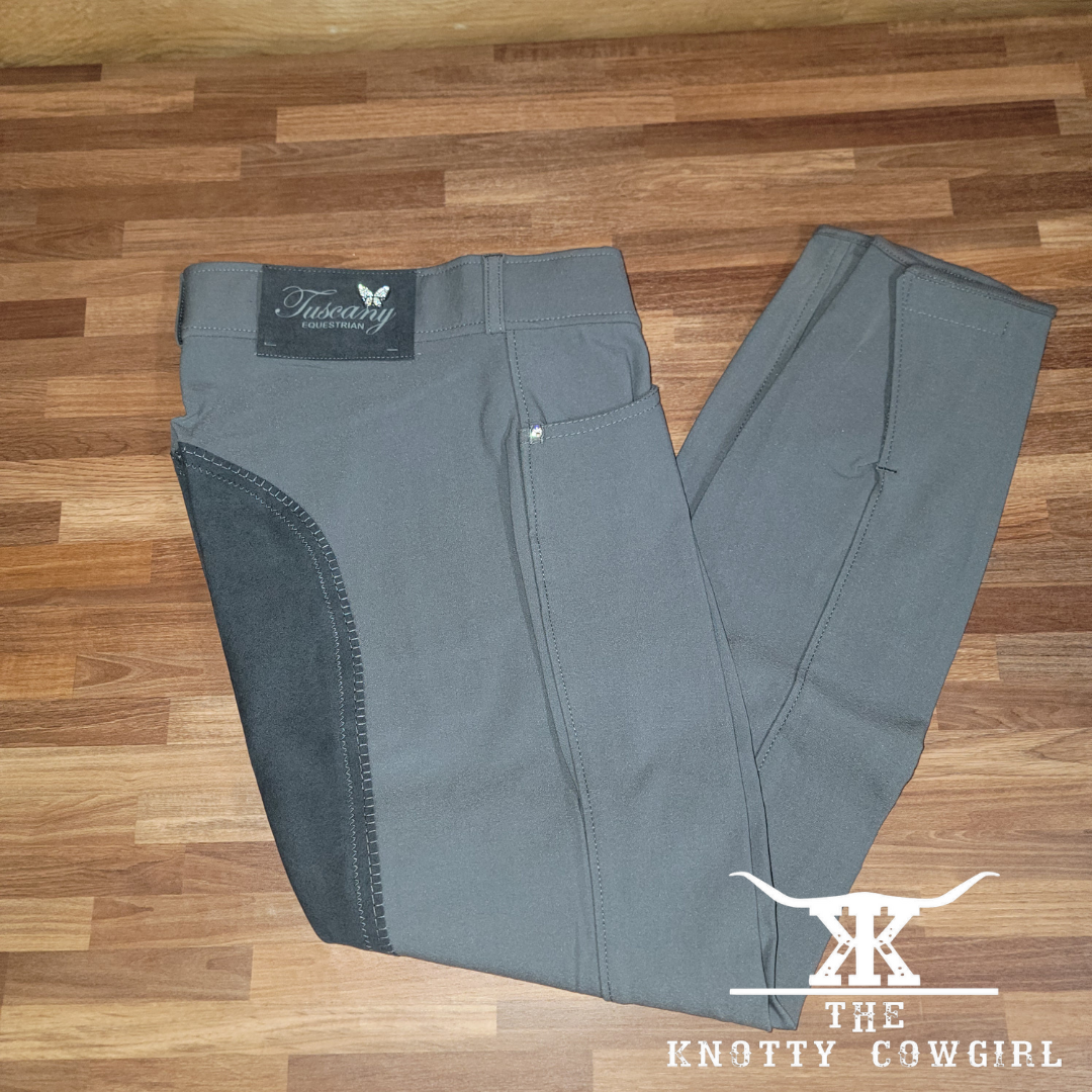 Sz 28 Gray Tuscany Full Seat Breeches