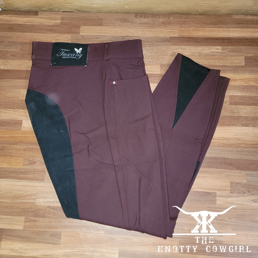 Sz 30 Burgundy Equigear Tuscany Breeches